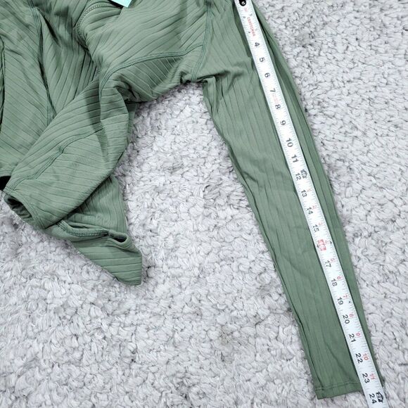 Sea Level Vesper Long Sleeve One Piece Ribbed Zip Swimsuit Size 12 Sage Green - Picture 12 of 12